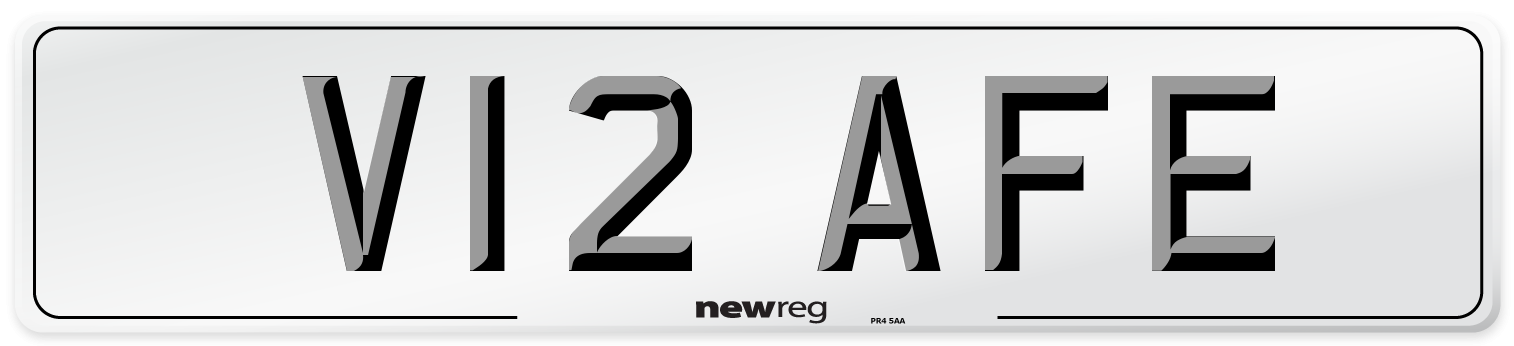 V12 AFE Number Plate from New Reg